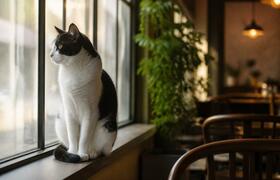 Кот Лунтик переехал в котокафе «Ёшкин кот» из м...